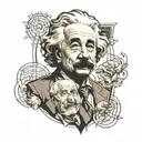 albert Einstein tattoo design idea
