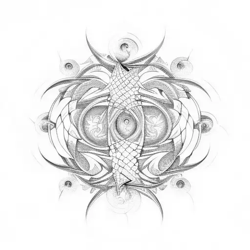 fractal cosmic serpent tattoo design idea