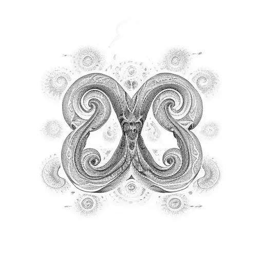 fractal cosmic serpent tattoo design idea
