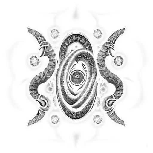 fractal cosmic serpent tattoo design idea