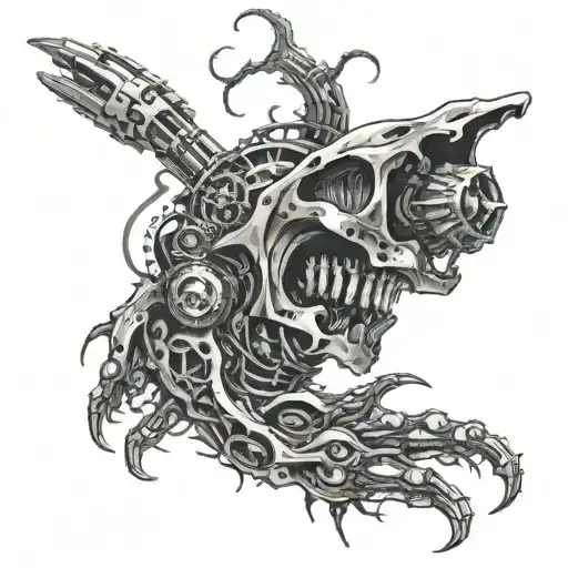 horror movie scene tattoo design idea