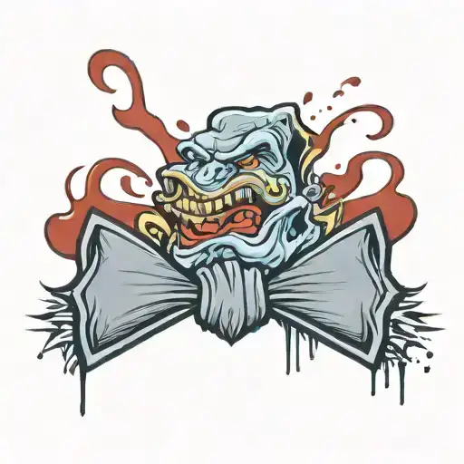 Chevy bow tie bleeding  tattoo design idea