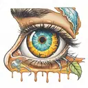 glaucoma sight-loss visual-impairment tattoo design idea