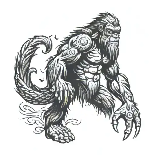 sasquatch tattoo design idea