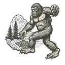sasquatch tattoo design idea