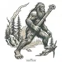 sasquatch tattoo design idea