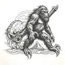 sasquatch tattoo design idea