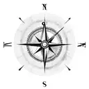 compass anchor arrow clock tattoo design idea
