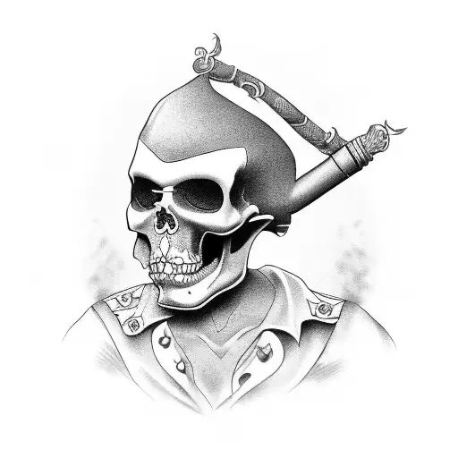 inspired by the lyrics "Yes, I am a pirate, two hundred years too late" with rum and not scary tattoo design idea