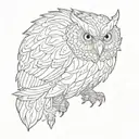 owlbear tattoo design idea