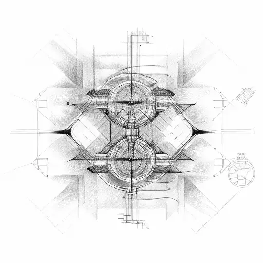 Blueprint of a Formula 1 track tattoo design idea