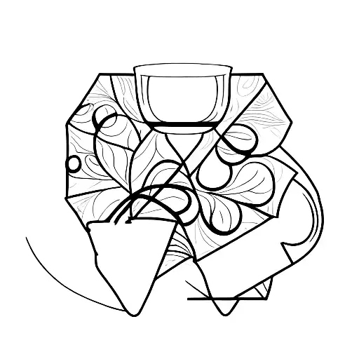 glass of whisky tattoo design idea