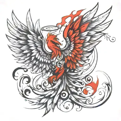So I need to build my tattoo sleeve. I have a riding / angel wings tattoo on my forearm and pheonix on my upper right a tattoo design idea