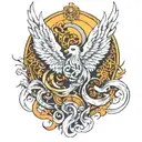 So I need to build my tattoo sleeve. I have a riding / angel wings tattoo on my forearm and pheonix on my upper right a tattoo design idea