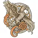 So I need to build my tattoo sleeve. I have a riding / angel wings tattoo on my forearm and pheonix on my upper right a tattoo design idea