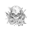 Gore scene tattoo design idea