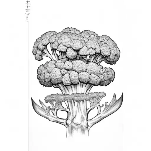 Broccoli  tattoo design idea