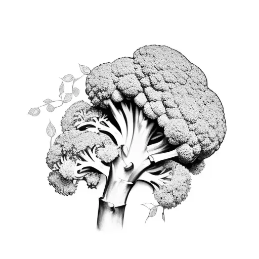Broccoli  tattoo design idea