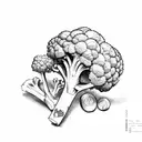 short Broccoli  tattoo design idea