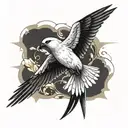 Swallow tailed Kite from below tattoo design idea