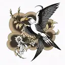 Swallow tailed Kite from below tattoo design idea