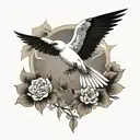 Swallow tailed Kite from below tattoo design idea