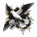 Swallow tailed Kite from below tattoo design idea