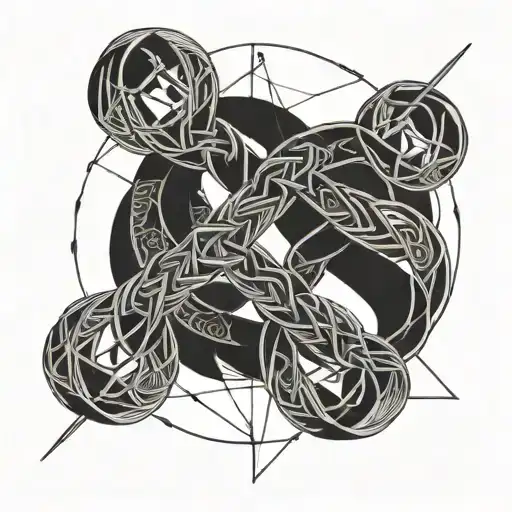 shibari infinity symbol intertwined tattoo design idea