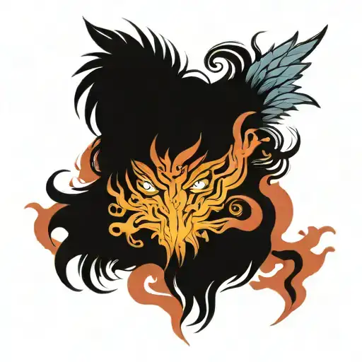 angel and demon tattoo design idea