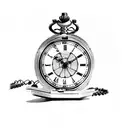 train Pocket Watch tattoo design idea