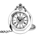 train Pocket Watch tattoo design idea
