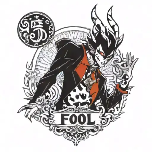 The fool card from persona 5 tattoo design idea