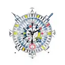 big ben and nautical  tattoo design idea