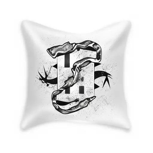 two flags one white and one black tattoo design idea