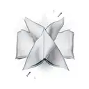 two flags one white and one black tattoo design idea