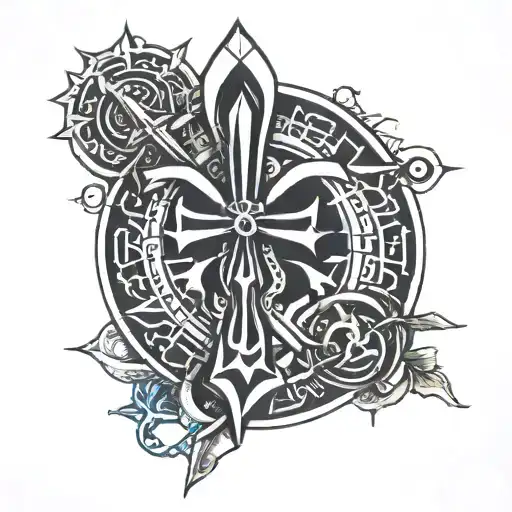 Ankh cross tattoo design idea
