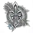 Ankh cross tattoo design idea