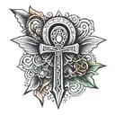 Ankh cross tattoo design idea