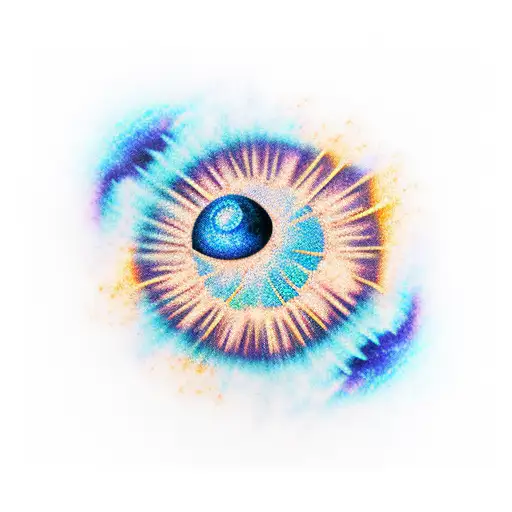 special effect, explosion, dark blue to purple gradient  tattoo design idea