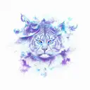 special effect, explosion, dark blue to purple gradient  tattoo design idea