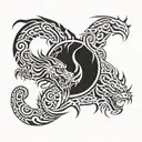 dragon and tiger tattoo design idea