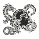 dragon and tiger tattoo design idea