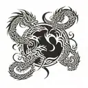 dragon and tiger tattoo design idea
