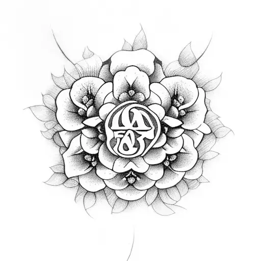 xanax y flores tattoo design idea