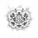 xanax y flores tattoo design idea