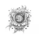 xanax y flores tattoo design idea