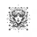 xanax y flores tattoo design idea