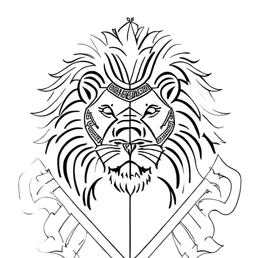 dutch coat of arms lion tattoo design idea