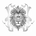 dutch coat of arms lion mixed with the dansih coat of arms tattoo design idea