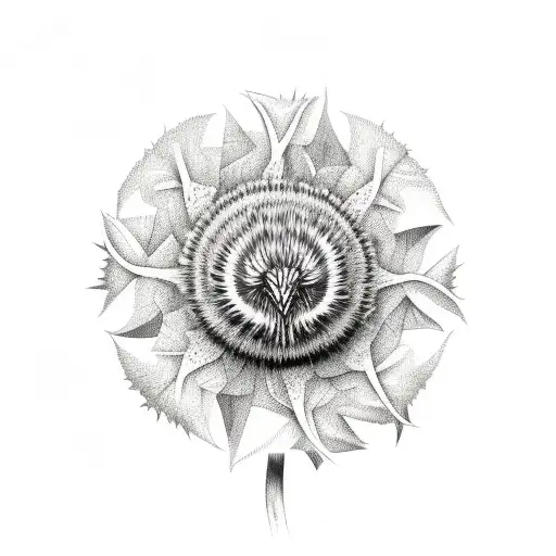 Thistles tattoo design idea
